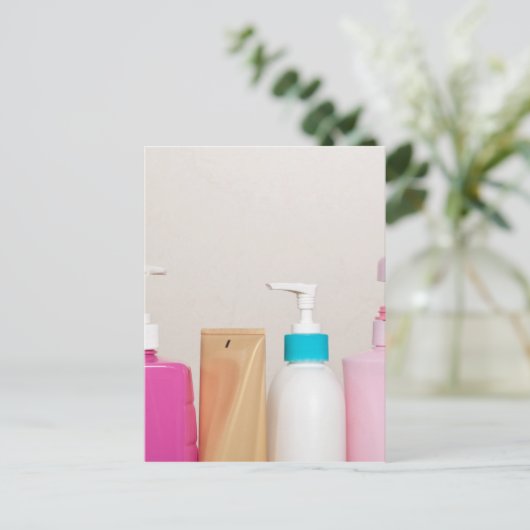 Reihe Toilettenflaschen Postkarte (Stehend Vorderseite)