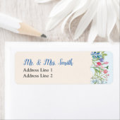 Reihe von Aquarellfarben-Wildblumen Hochzeitsmarke (Insitu)