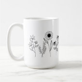 Reihe von Blumenstems Boho Linie Art Kaffeetasse (Links)