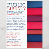 Reihe von Büchern, Bibliothekswerbung Flyer (Vorne)