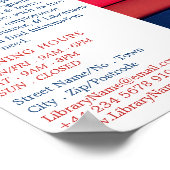 Reihe von Büchern, Bibliothekswerbung Poster (Ecke)