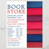 Reihe von Büchern, Buchladungen Flyer (Vorne)