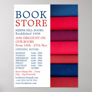 Reihe von Büchern, Buchladungen Poster