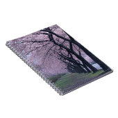 Reihe von cherryblossom Bäumen Notizblock (Rechte Seite)