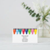 Reihe von Crayons Visitenkarte (Stehend Vorderseite)