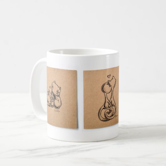 Reihe von drei: In der Liebe Kaffeetasse (Vorderseite Links)