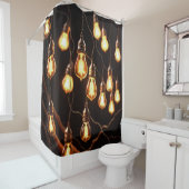 Reihe von Edison Lights Duschvorhang (Beispiel)