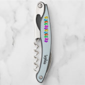 Reihe von farbenfrohen, hellen Balloons Streamers  Kellnermesser (Vorderseite)