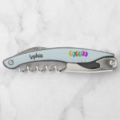 Reihe von farbenfrohen, hellen Balloons Streamers  Kellnermesser (Rückseite)