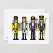 Reihe von fünf nicht binären Flag-Nutcrackern Postkarte (Vorne/Hinten)