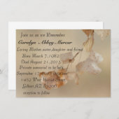 Reihe von goldenen Blätter Einladung (Vorne/Hinten)