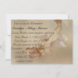 Reihe von goldenen Blätter Einladung