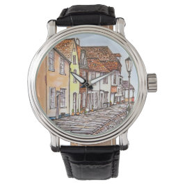 Reihe von Häusern Armbanduhr
