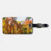 Reihe von Herbstbaumen Gepäckanhänger (Rückseite horizontal)