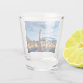 Reihe von illuminierten Statuen in Padova Schnapsglas (Rückseite)