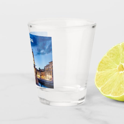 Reihe von illuminierten Statuen in Padova Schnapsglas (Rechts)