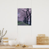 Reihe von Kirschblütenbäumen Poster (Küche)