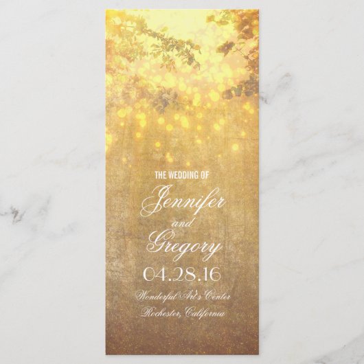 Reihe von Lichter Zweige Hochzeitsfeiern Programm (Vorderseite)