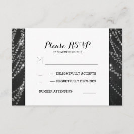 Reihe von Lichtern Hochzeit RSVP-Karten RSVP Karte