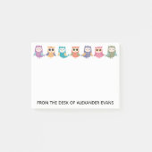 Reihe von Niedlichen Pastelschalen Post-it Klebezettel (Vorderseite)