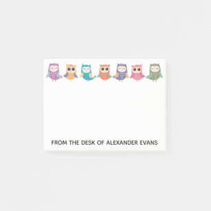 Reihe von Niedlichen Pastelschalen Post-it Klebezettel