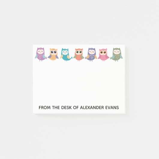 Reihe von Niedlichen Pastelschalen Post-it Klebezettel (Vorderseite)