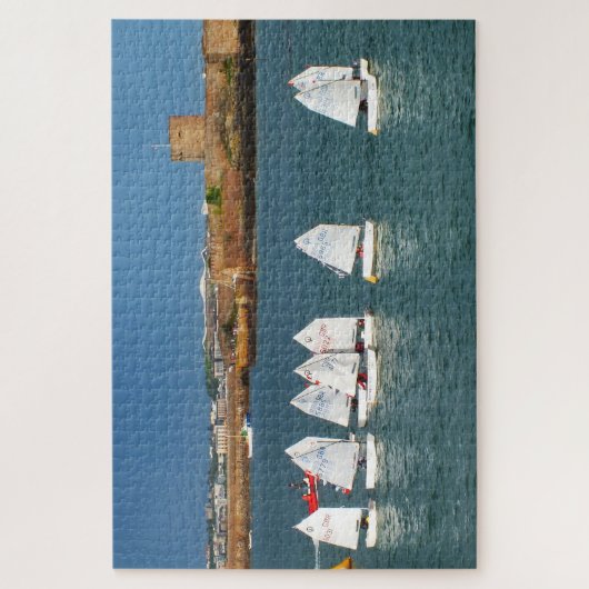 Reihe von Optimist-Booten Puzzle (Vertikal)