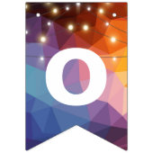 Reihe von Party-Leuchten auf Dreieck abstrakt Wimpelkette (Zweite Fahne)