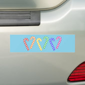 Reihe von Rainbow Candy Canes Autoaufkleber (Auf Auto)