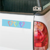 Reihe von Rainbow Candy Canes Autoaufkleber (Auf Lkw)