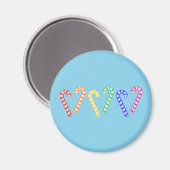 Reihe von Rainbow Candy Canes Magnet (Vorderseite/Rückseite)