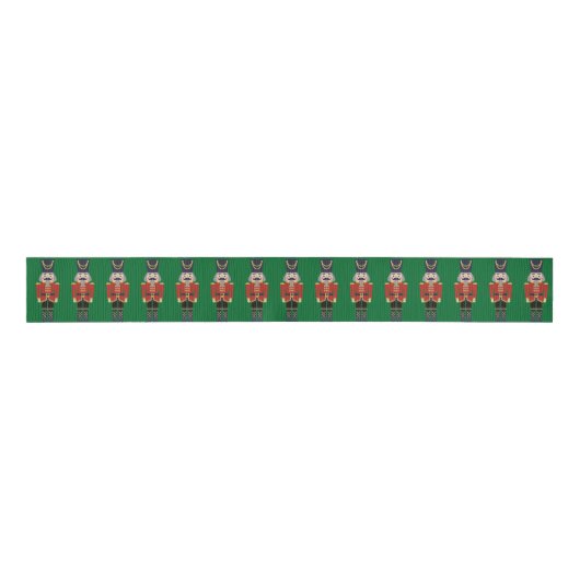 Reihe von Red Christmas Nutcrackers Ripsband (Vorderseite)