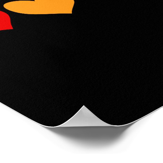 Reihe von Regenbogenherzen Poster (Ecke)