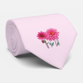 Reihe von rosa Dahlias Krawatte (Gerollt)