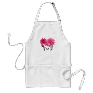 Reihe von rosa Dahlias Schürze