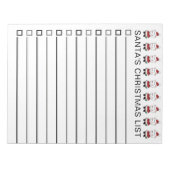 Reihe von Santas Weihnachtsliste Persönlich Notizblock (Vorderseite)