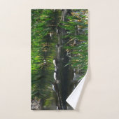 Reihe von Schildkröten Grünes Foto Handtuch (Handtuch)