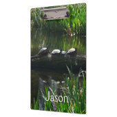 Reihe von Schildkröten Grünes Foto Klemmbrett (Links)