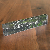 Reihe von Schildkröten Grünes Foto Namensplakette (Seite)