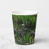 Reihe von Schildkröten Grünes Foto Pappbecher (Rückseite)