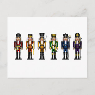 Reihe von sechs LGBTQ-Pride-Rainbow-Winter-Nutcrac Postkarte