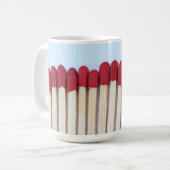 Reihe von Streichhölzern Kaffeetasse (Vorderseite Links)