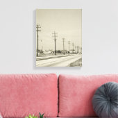 Reihe von Strompolen Leinwanddruck (Insitu (Wohnzimmer))