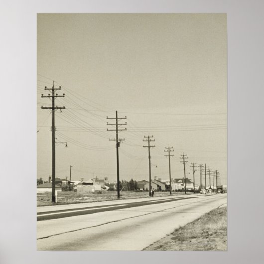 Reihe von Strompolen Poster (Vorne)