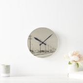 Reihe von Strompolen Runde Wanduhr (Zuhause)