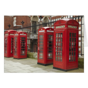 Reihe von Telefonzellen hinter dem Royal