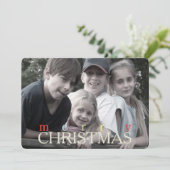 Reihe von Weihnachtsbeleuchtung doppelseitige Foto Feiertagskarte (Stehend Vorderseite)