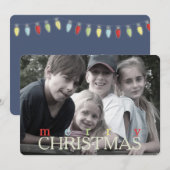 Reihe von Weihnachtsbeleuchtung doppelseitige Foto Feiertagskarte (Vorne/Hinten)