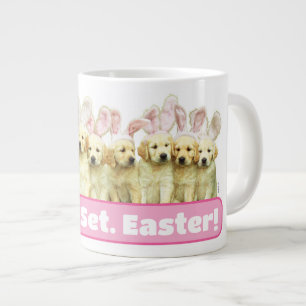Reihe von Welpen-Häschen Jumbo-Tasse