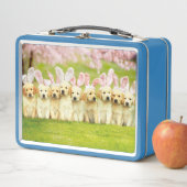 Reihe von Welpen-Häschen Metall Brotdose (Beispiel)